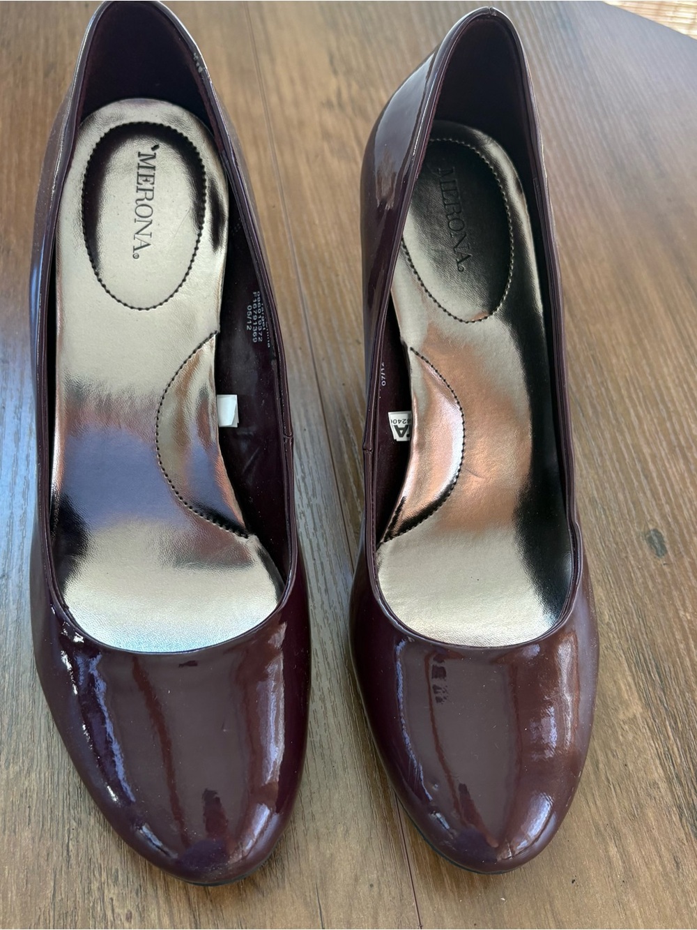Merona Women’s Patent Pumps in Dark Burgundy. Size 11. INV25/563